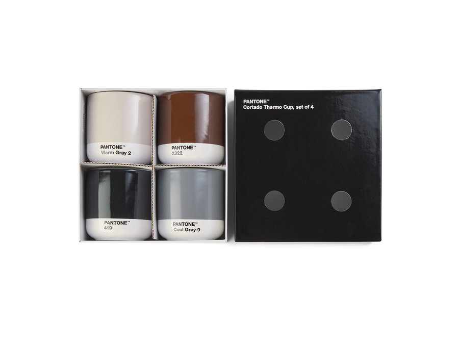Thermo Cup Cortado Gray Mix Set van 4