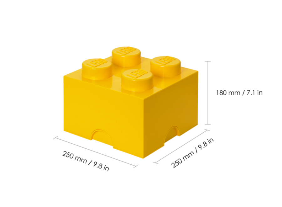 Opbergbox Brick 4 Geel 6L