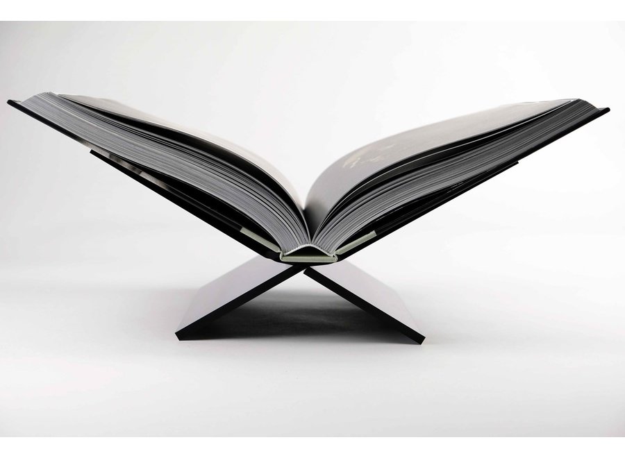 Boekenstandaard Perspex Middel Design Mat Zwart