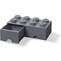 Brick 8 Opbergbox 2 Lades Donker Grijs