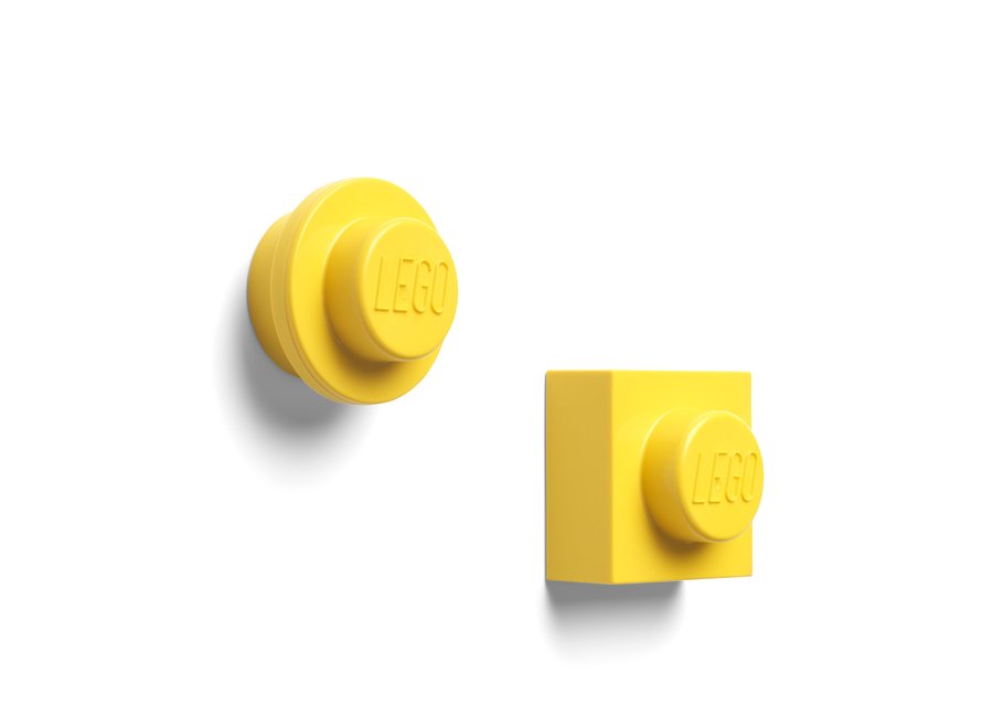 Iconic Magneten Geel Set van 2 Stuks