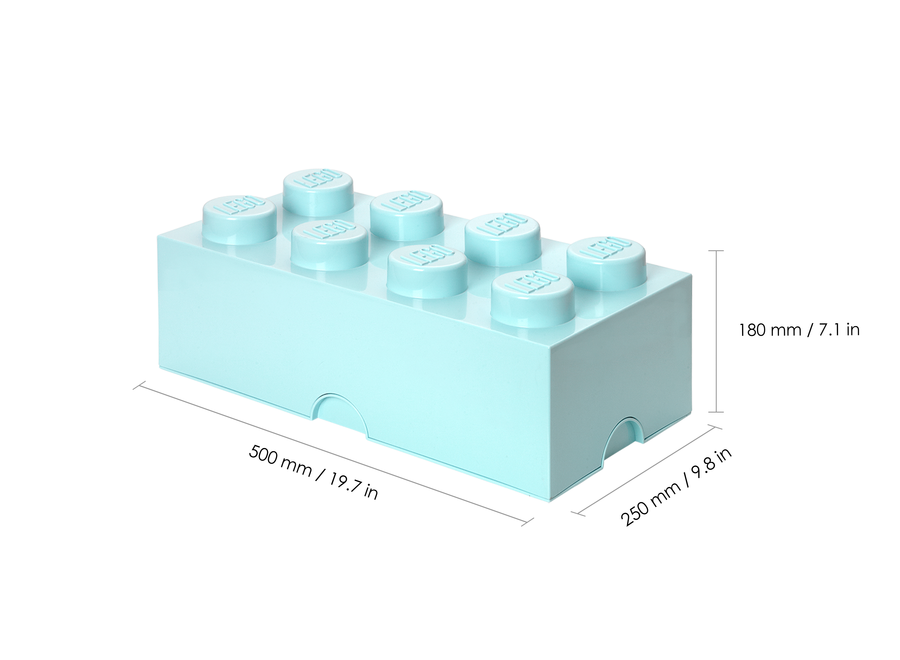 Opbergbox Brick 8 Aqua Blauw 12L