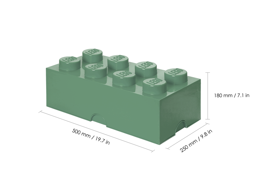 Opbergbox Brick 8 Zand Groen 12L