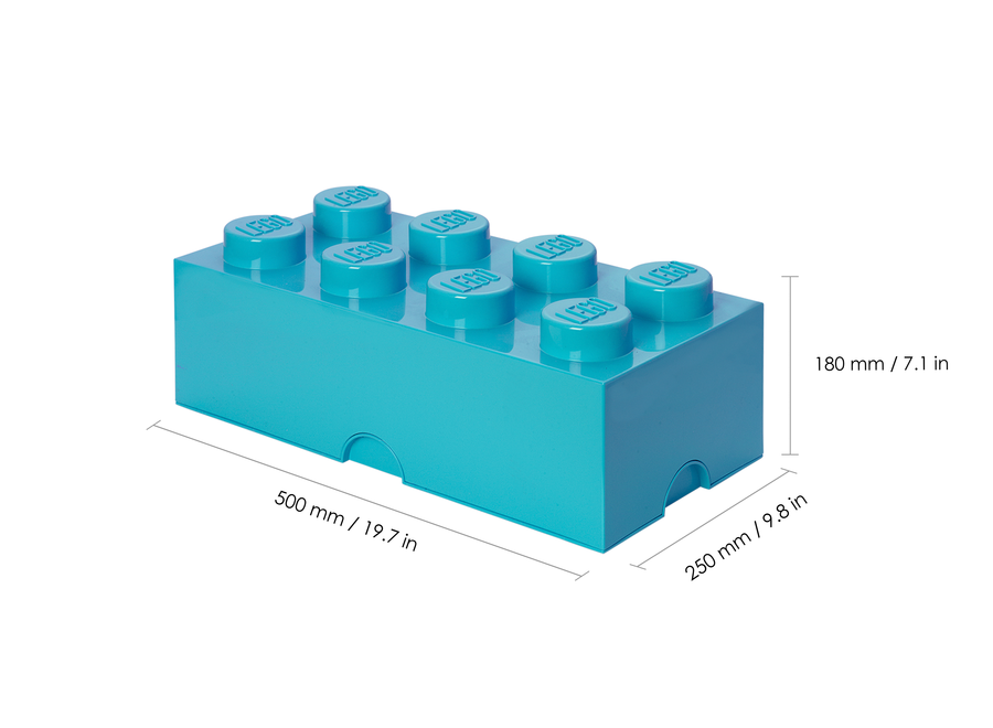 Opbergbox Brick 8 Azur Blauw 12L