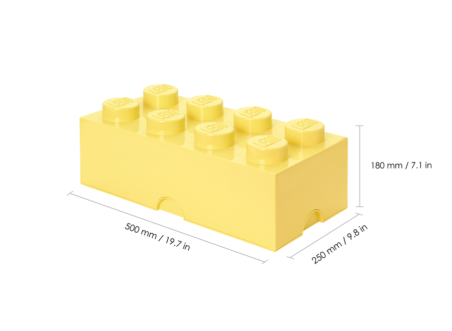 Opbergbox Brick 8 Cool Geel 12L