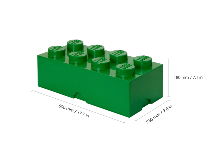 Opbergbox Brick 8 Classic Groen 12L