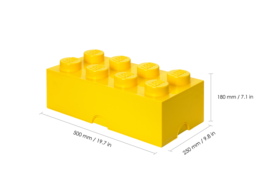 Opbergbox Brick 8 Classic Geel 12L