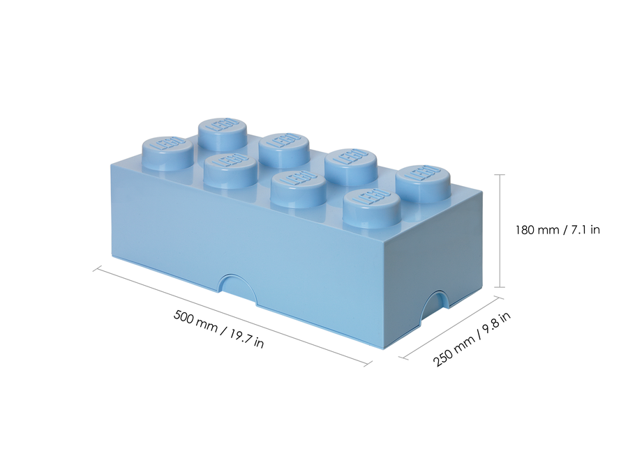 Opbergbox Brick 8 Licht Blauw 12L