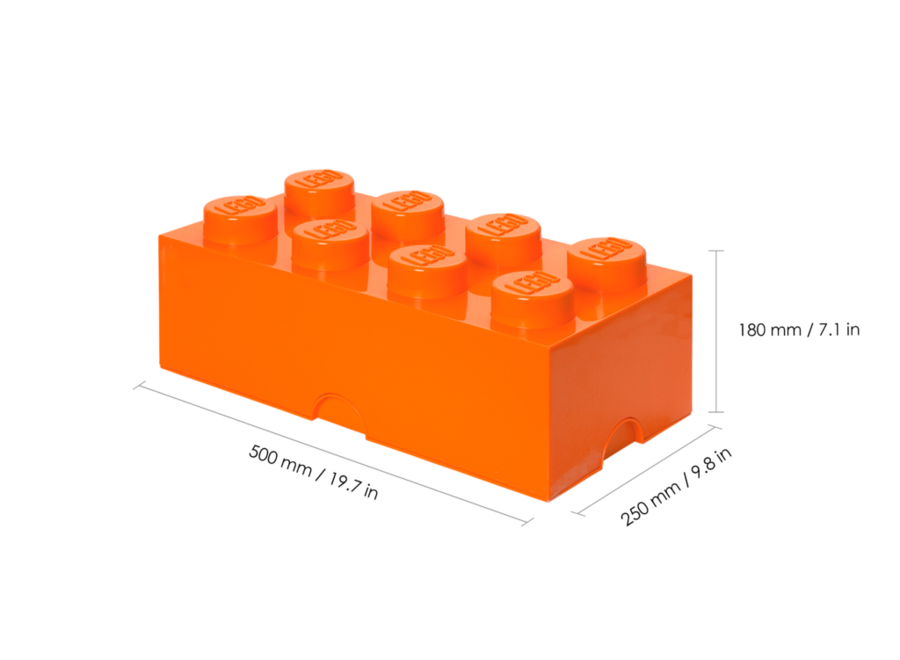 Opbergbox Brick 8 Oranje 12L