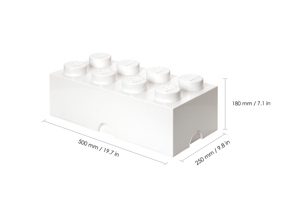 Opbergbox Brick 8 Wit 12L
