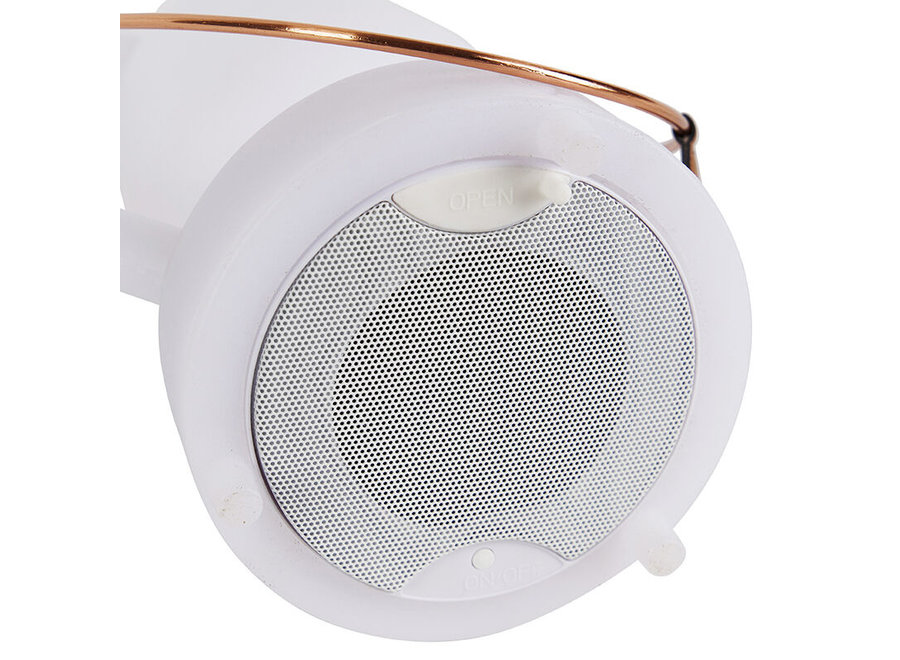 Tafellamp Wit 30cm Storm Small incl. Bluetooth Speaker