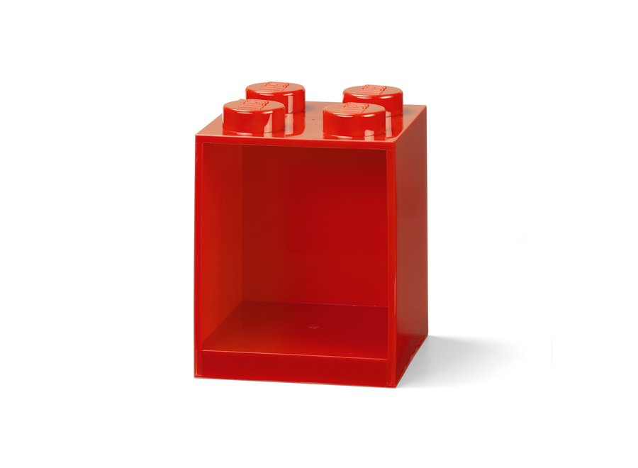 Lego Brick 4 Wandplank Rood