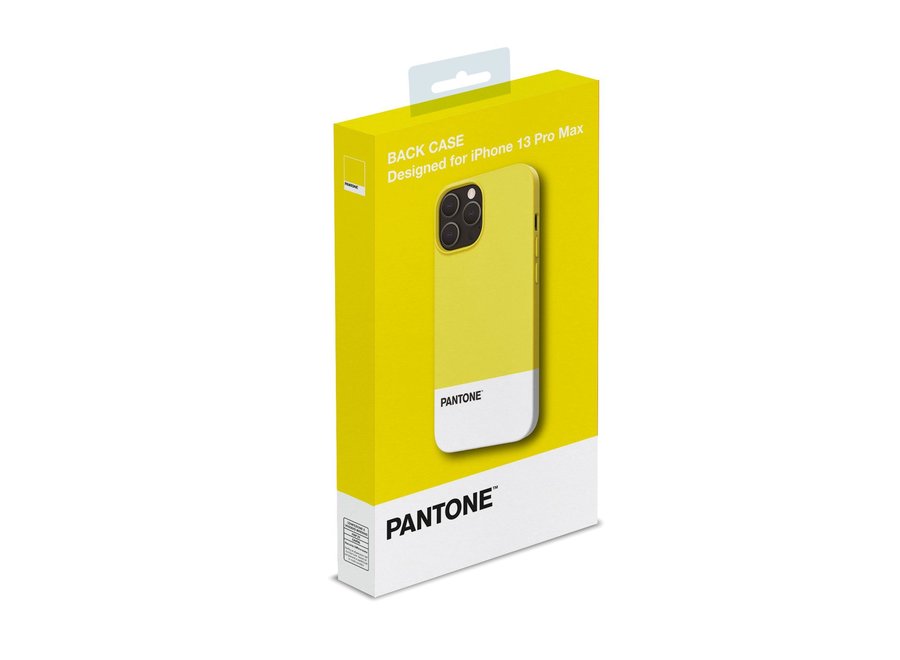 Pantone Silicone Backcover iPhone 13 Pro Max Geel
