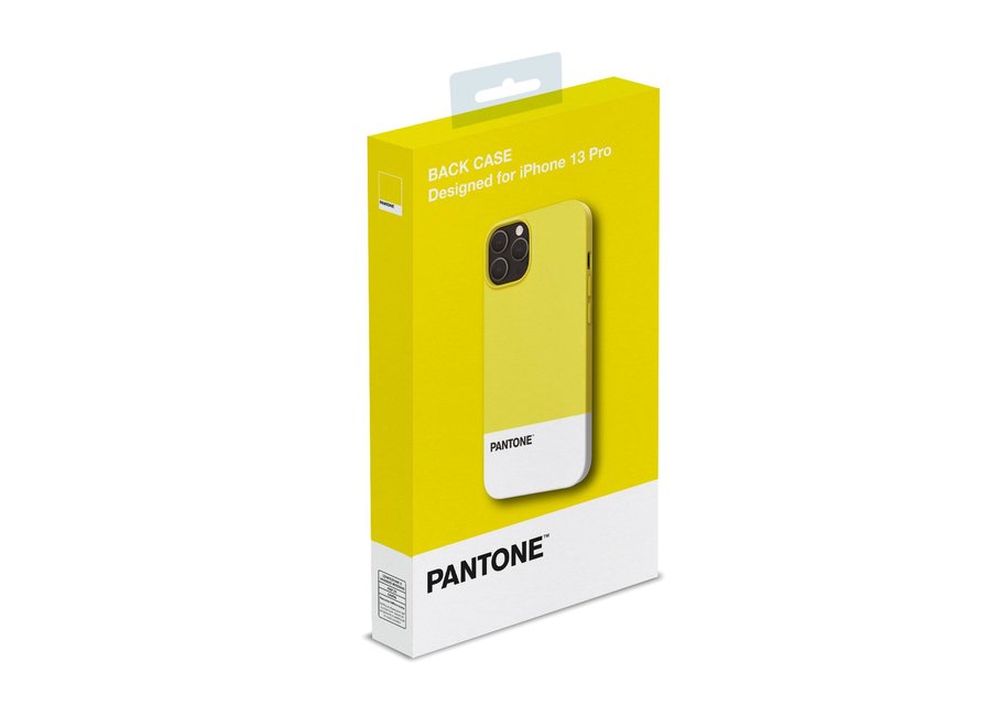 Pantone Silicone Backcover iPhone 13 Pro Geel