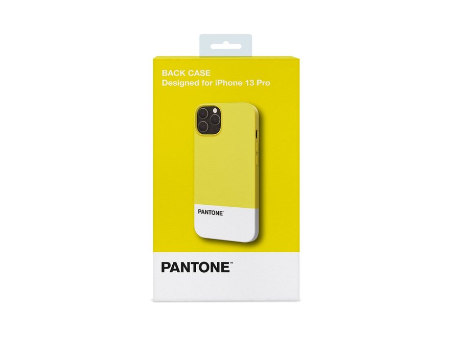 Pantone Silicone Backcover iPhone 13 Pro Geel