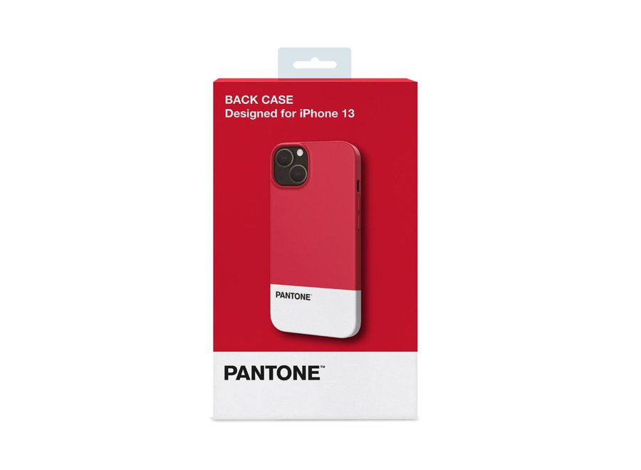 Pantone Silicone Backcover iPhone 13 Rood