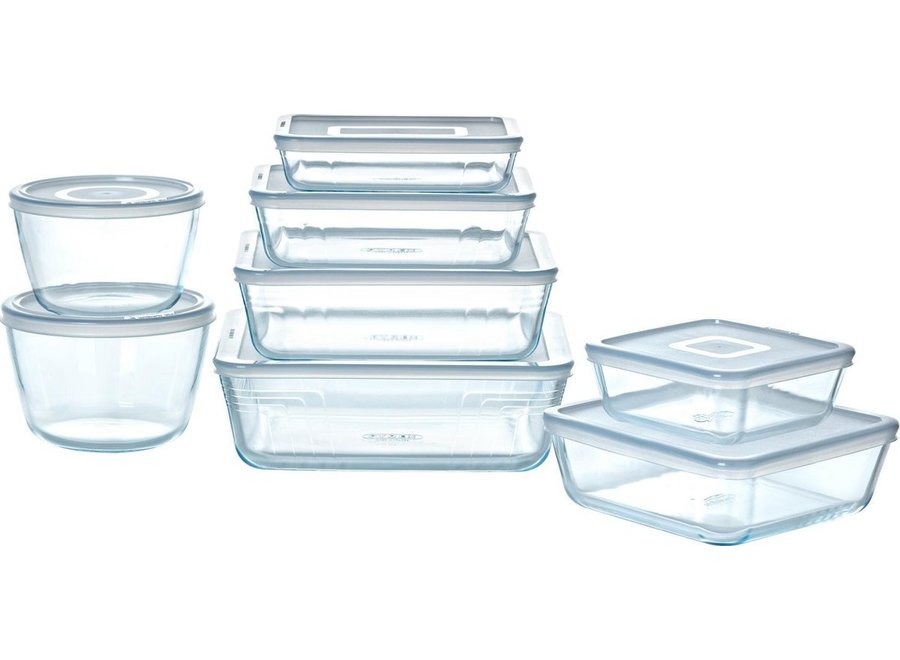 ingesteld veerboot nachtmerrie Pyrex Cook & Freeze Ovenschaal + Deksel Borosilicaatglas 8-delig - Best  Brands For Living