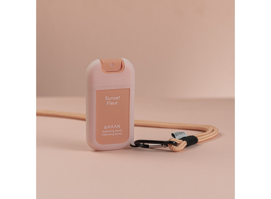 Hand Sanitizer Pocket + Case & Lanyard Sunset Fleur