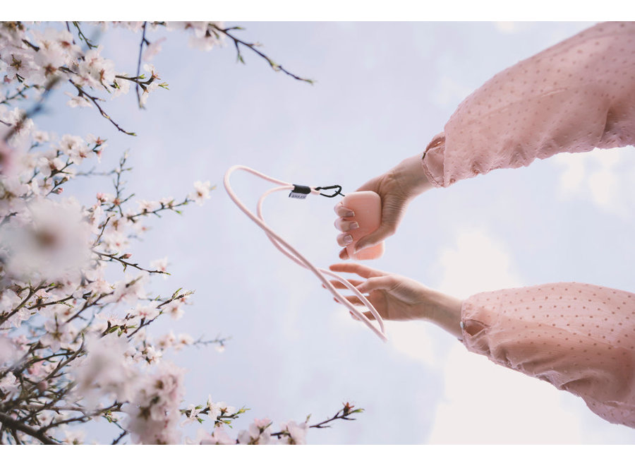 Hand Sanitizer Pocket + Case & Lanyard Bright Rose