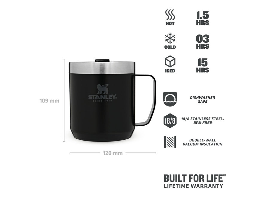 Legendary Camp Mug 0.35L Matte Black Pebble