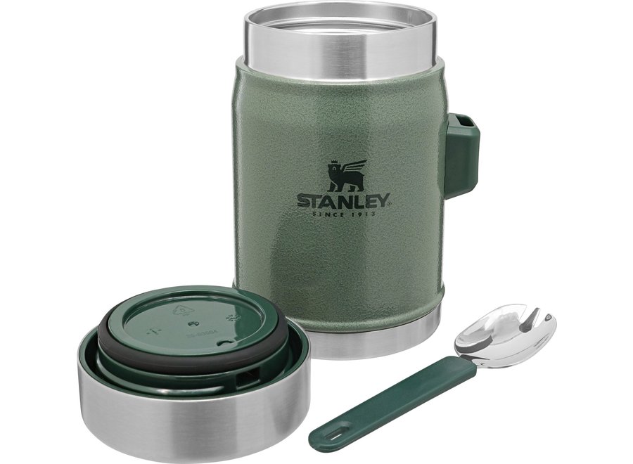 Legendary Food Jar + Spork 0.4L Hammertone Green