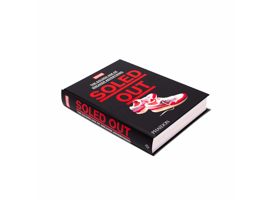 Tafelboek Soled Out: The Golden Age of Sneaker Advertising + Boekenstandaard Zwart