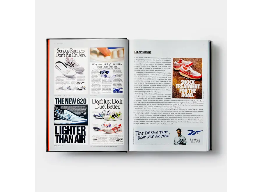 Tafelboek Soled Out: The Golden Age of Sneaker Advertising + Boekenstandaard Zwart