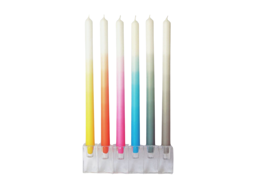 Gradient Kaarsen Rainbow Mix 6 Stuks