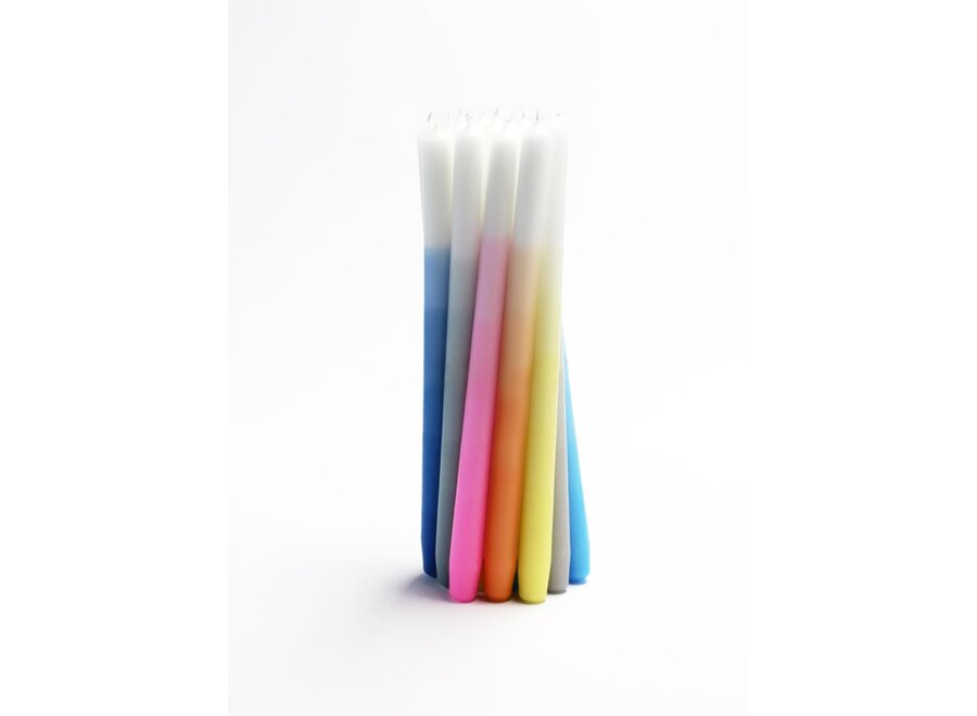Gradient Kaarsen Rainbow Mix 6 Stuks