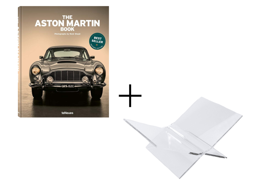 Tafelboek The Aston Martin Book + Boekenstandaard Transparant