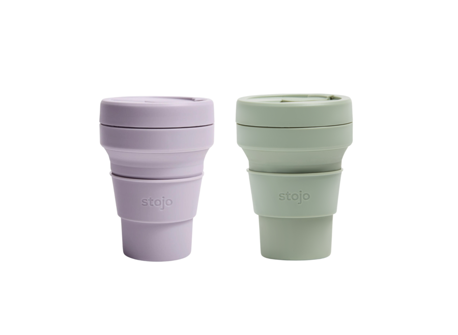 Pocket Cup Opvouwbaar Lilac & Sage 2x 355ml