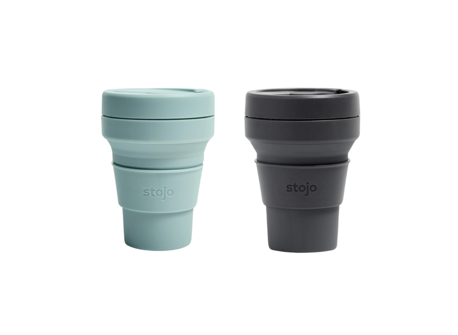 Pocket Cup 2-pack Aquamarine & Carbon