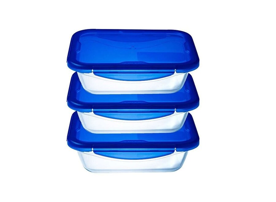 Cook & Go Schalen met Deksel 3 Stuks