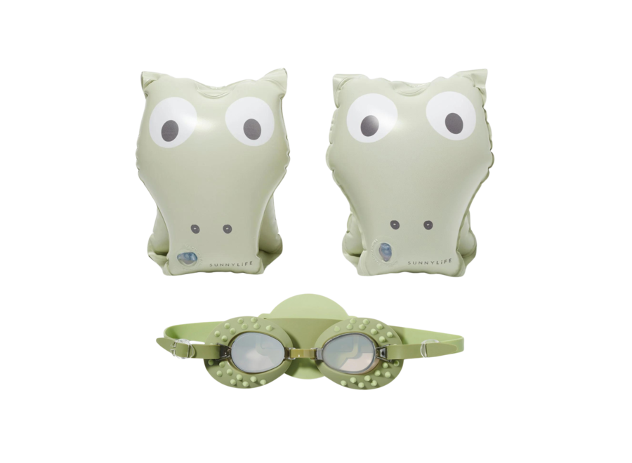 Zwemset Cookie the Croc | Zwembandjes & Zwembril