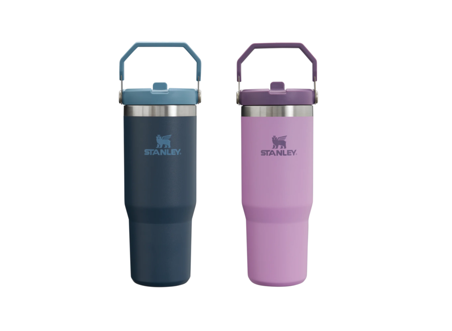 Classic IceFlow Flip Straw Tumblers Navy & Lilac | 0,89L Set van 2