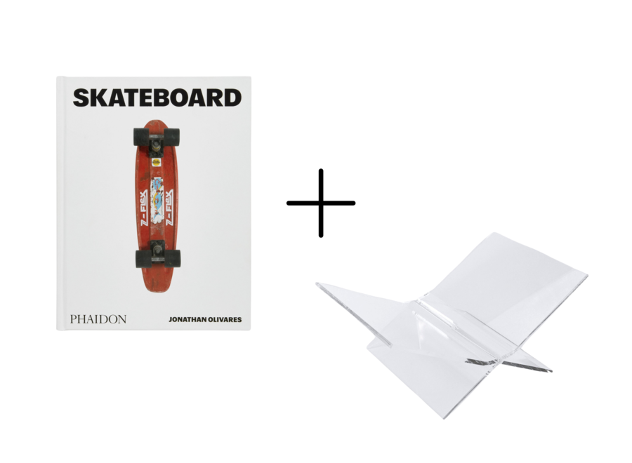Tafelboek Skateboard + Boekenstandaard Transparant