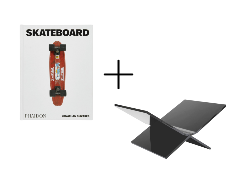 Tafelboek Skateboard + Boekenstandaard Zwart