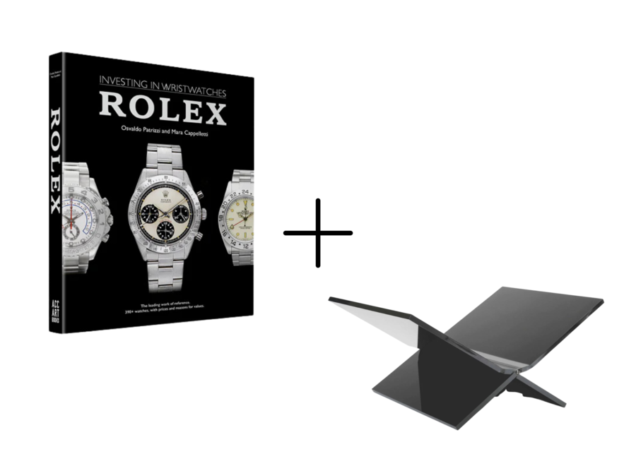 Tafelboek ROLEX – Investing in Wristwatches + Boekenstandaard Zwart