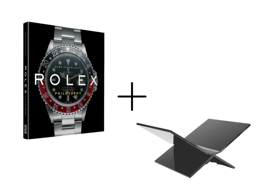 ROLEX Philosophy + Boekenstandaard Zwart