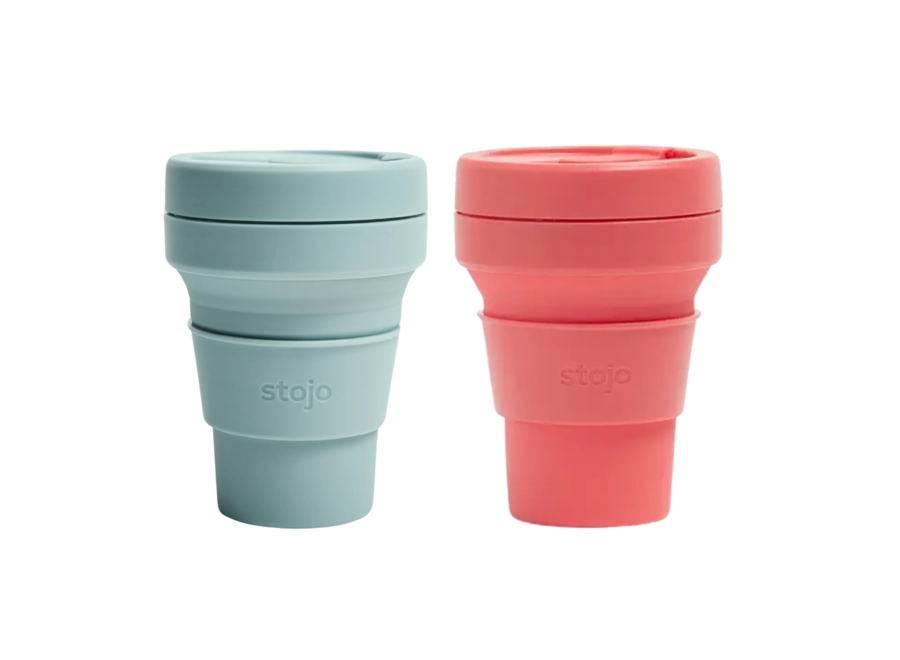 Pocket Cup 2-pack Aquamarine & Coral