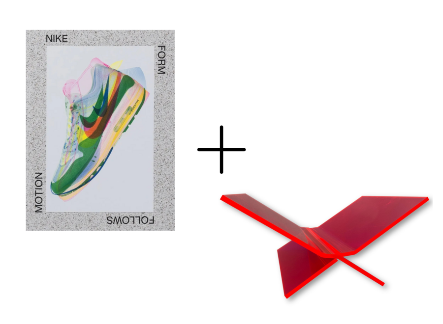 Tafelboek Nike: Form Follows Motion + Boekenstandaard Roze