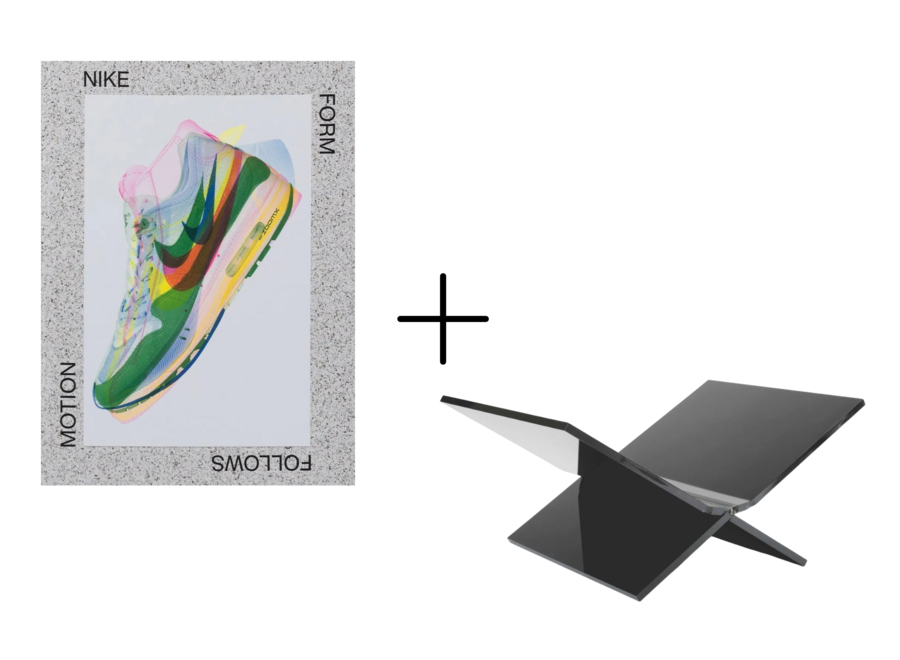 Tafelboek Nike: Form Follows Motion + Boekenstandaard Zwart