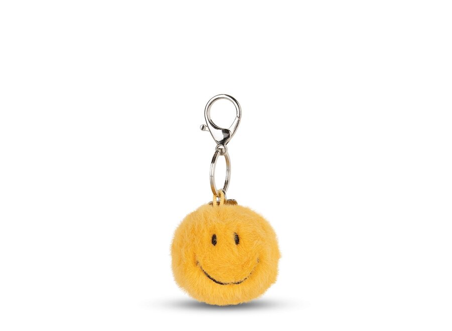 Smiley Fuzzy Sleutelhanger 5,5cm