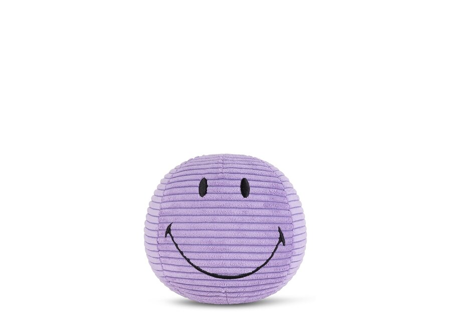 Smiley Knuffel ECO Corduroy 13cm Paars