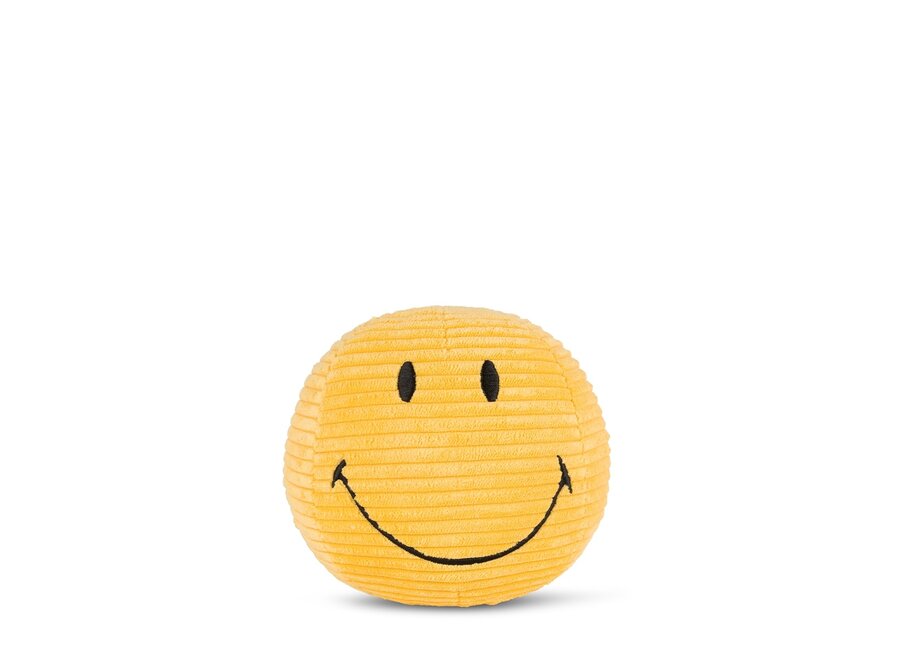 Smiley Knuffel ECO Corduroy 13cm Geel