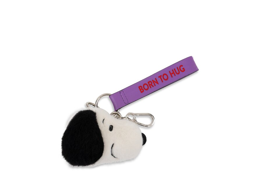 Snoopy ECO Fuzzy Cream bag charm - 8 cm