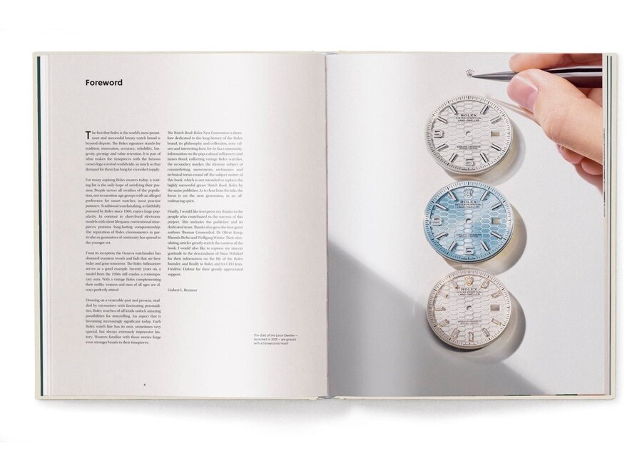 The Watch Book ROLEX, Next Generation + Boekenstandaard Transparant Bruin