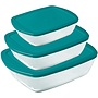Cook & Store Schaal met Deksel Rechthoek 3-delig