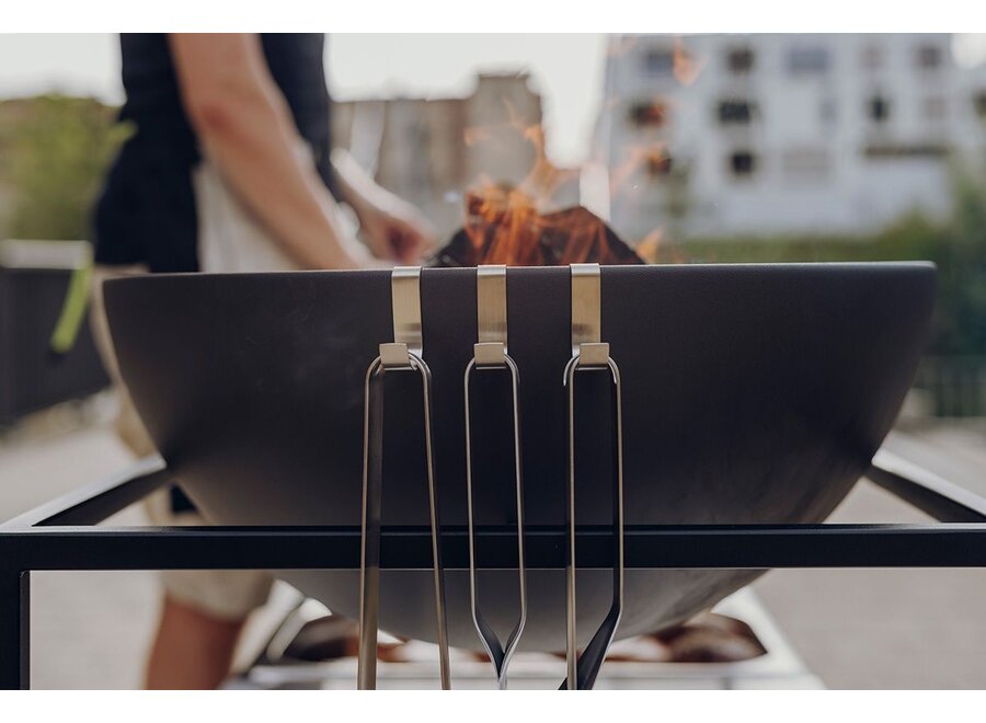BBQ Tools Set Zilver (3-delig)