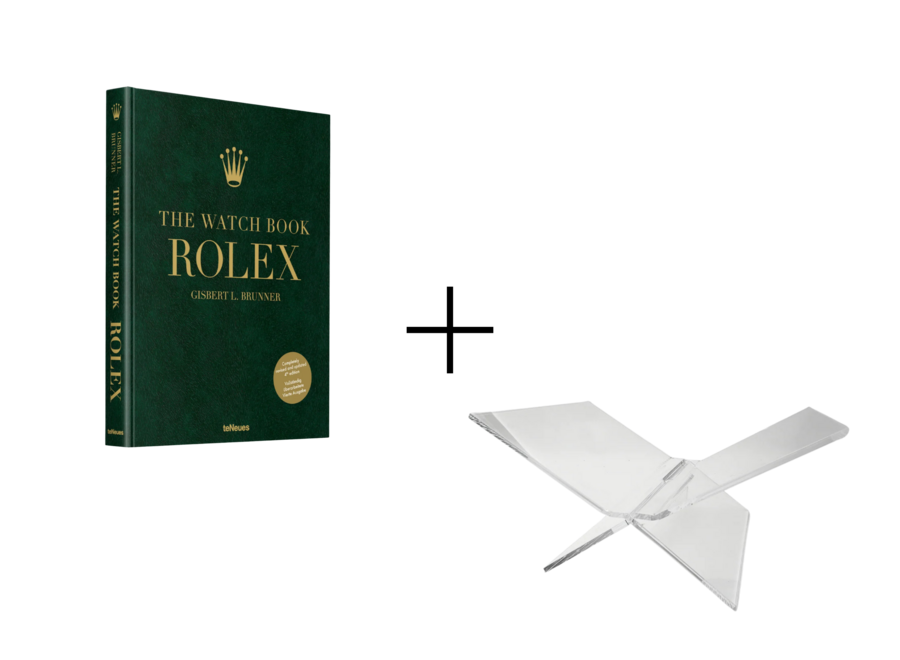 The Watch Book ROLEX, 4th Edition + Boekenstandaard Transparant